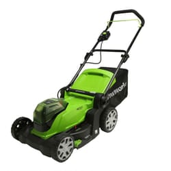 Greenworks Lawn Mower 2x24V(48V) Cordless Lawnmower with Mulcher + 50L Grass Bag. Fast Grass Cutter up to 440mÂ². 41cm Cutting Width