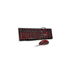Rii Gaming Keyboard and Mouse Set,LED Wired Keyboard Mouse with 3 Pure Colors Backlit (Red/Purple/Blue),Light Up Keyboard and Mouse Compatible w
