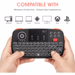 New Dual Mode Wireless Multimedia Keyboard with Touchpad Mouse Rii I4 Bluetooth 4.0 with 2.4G Wireless Mini Keyboard with...