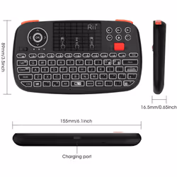 New Dual Mode Wireless Multimedia Keyboard with Touchpad Mouse Rii I4 Bluetooth 4.0 with 2.4G Wireless Mini Keyboard with...