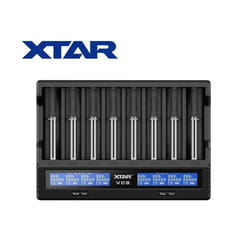 XTAR VC8 QC 3.0 LCD 8 Bay Li-ion, Ni-MH USB Battery Charger