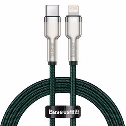 Baseus Cafule, 2 m, Lightning, USB C, Male, Male, Green