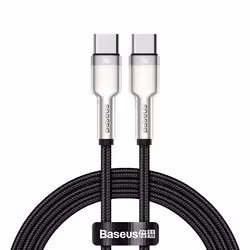 Baseus CATJK-C01, Black, USB C, USB C, 1 m, Male, Male