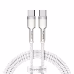 Baseus CATJK-C02, White, USB C, USB C, 1 m, Male, Male