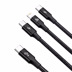 Baseus Rapid 3-in-1 USB cable 1.5 m USB A USB C/Micro USB A/Lightning Black