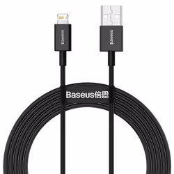 Baseus CATLYS-A01, 2 m, USB A, USB C/Lightning, Black