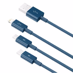 Baseus CAMLTYS-03 USB cable 1.5 m USB A USB C/Micro-USB B/Lightning Blue