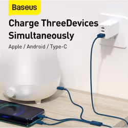 Baseus CAMLTYS-03 USB cable 1.5 m USB A USB C/Micro-USB B/Lightning Blue