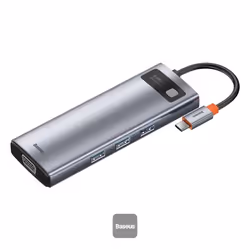 Baseus CAHUB-CU0G laptop dock/port replicator Wired USB 3.2 Gen 1 (3.1 Gen 1) Type-C Grey
