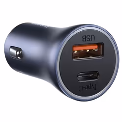 Baseus Golden Contactor Pro Dual Smartphone Grey Cigar lighter Fast charging Indoor