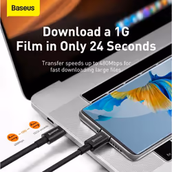 Baseus Superior USB cable USB 2.0 1 m USB C Black