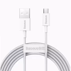 Baseus Superior, 2 m, USB A, Micro-USB A, USB 2.0, 0.48 Gbit/s, White