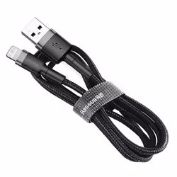 Baseus cafule Fast Charging Cable USB to iP 2.4A 480Mbps for iPhone - Gray