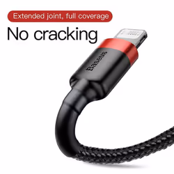 Baseus cafule Fast Charging Cable USB to iP 2.4A 480Mbps for iPhone - Gray