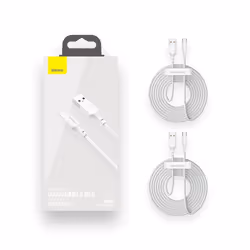 Baseus TZCATZJ-02, 1.5 m, USB A, USB C, 0.48 Gbit/s, White