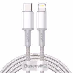 Baseus CATLGD-A02, 2 m, Lightning, USB C, Male, Male, White