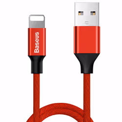 Baseus 6953156253001, Red, USB A, Lightning, 1.2 m, Male, Male