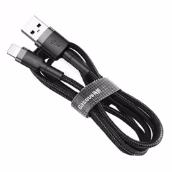 Baseus Cafule, 1 m, Lightning, USB A, Male, Male, Black, Grey