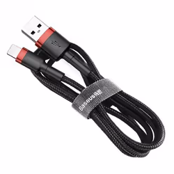 Baseus Cafule, 1 m, Lightning, USB A, Male, Male, Black, Red