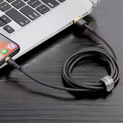 Baseus CALKLF-CV1 lightning cable 2 m Black, Gold