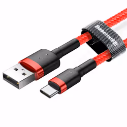 Baseus 6953156278219 mobile phone cable Red 1 m USB A USB C