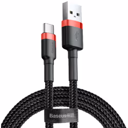 Baseus Cafule, 2 m, USB A, USB C, Black, Red