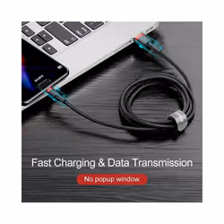 Baseus Cafule USB C Fast Charger Cable 3A Charging - Black+Grey, 0.5m