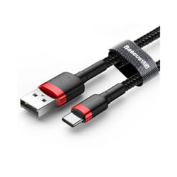 Baseus Cafule USB C Fast Charger Cable 3A Charging - Black+Red, 2m