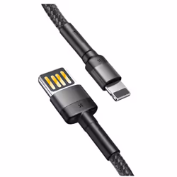 Baseus 6953156283343, 1 m, USB C, USB C/Lightning, Male, Male, Black, Grey