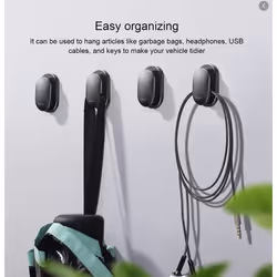 Baseus ACGGBK-01 home storage hook Indoor & outdoor Universal hook Black 4 pc(s)