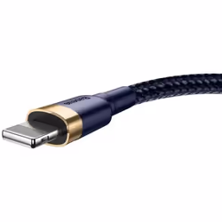 Baseus CALKLF-CV3, 2 m, USB A, Lightning, Male, Male, Blue, Gold