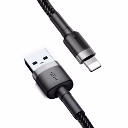 Baseus CALKLF-RG1, 3 m, USB A, Male, Male, Grey, Black, Straight
