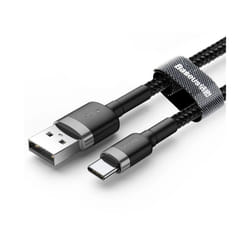 Baseus Cafule USB C Fast Charger Cable 3A Charging - Black+Grey, 3m