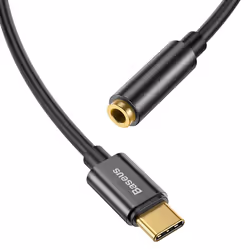 Baseus CATL54-01 cable gender changer Type-C 3.5mm Black