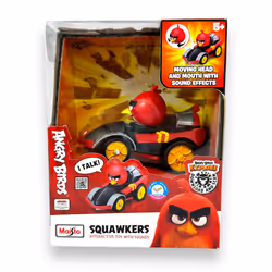 RED or GREEN ANGRY BIRDS SQUAWKERS Interactive Car - Red Bird