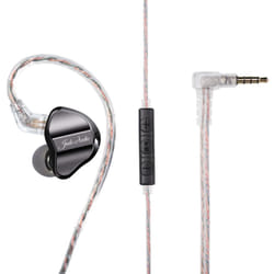 FiiO/JadeAudio JD1 High Performance Dynamic Driver HIFI Bass stereo in Ear Monitor Headphones Sport Gaming Earbuds with Mic Black
