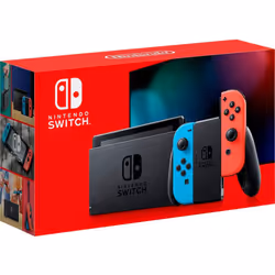 Nintendo Switch with Neon Blue and Neon Red JoyâCon Console Neon Blue and Red