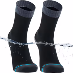 DexShell Essential Waterproof Socks Hiking Trekking Outdoor Recreation Cotton Inner for Men and Women Ankle Jet Black Grey ...