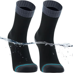 DexShell Essential Waterproof Socks Hiking Trekking Outdoor Recreation Cotton Inner for Men and Women  Ankle Jet Black Grey  Unisex Medium