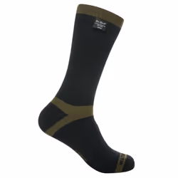 Dexshell Unisex Waterproof Trekking Socks (1 Pair) - XL, Olive/Green Stripe