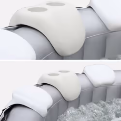 Two headrests and cupholder for inflatable spa
