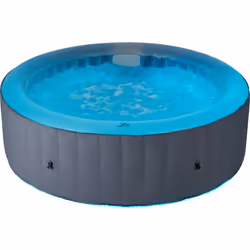 Mspa Lite Glow Round 6 Person Inflatable Hot Tub Portable Pool