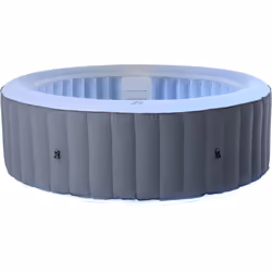 Mspa Lite Glow Round 6 Person Inflatable Hot Tub Portable Pool