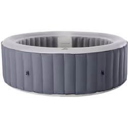 Mspa Lite Glow Round 6 Person Inflatable Hot Tub Portable Pool