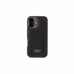 Audi Synthetic Leather Hardcase with MagSafe for iPhone 16 6.1" Black - AU-TPUPCMIP16-GT/D3-BK