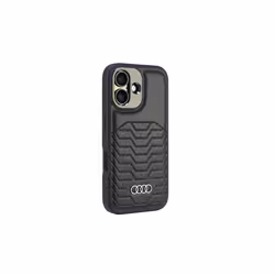 Audi Synthetic Leather Hardcase with MagSafe for iPhone 16 6.1" Black - AU-TPUPCMIP16-GT/D3-BK