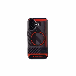 Audi IML Sport Hardcase with MagSafe for iPhone 16 6.1" Black/Red - AUS-IMLMIP16-RSQ/D2-BK