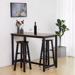 Vasagle LBT91X kitchen/dining table Bar Rectangular shape Fixed table 4 leg(s)