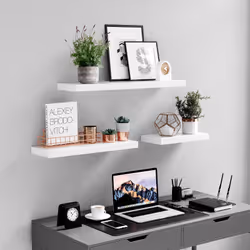 Vasagle LWS24WT shelve Modular shelf Wall mounted MDF White
