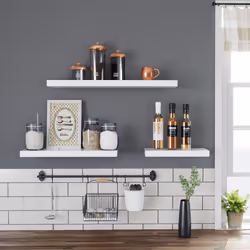 Vasagle LWS28WT shelve Modular shelf Wall mounted Metal White